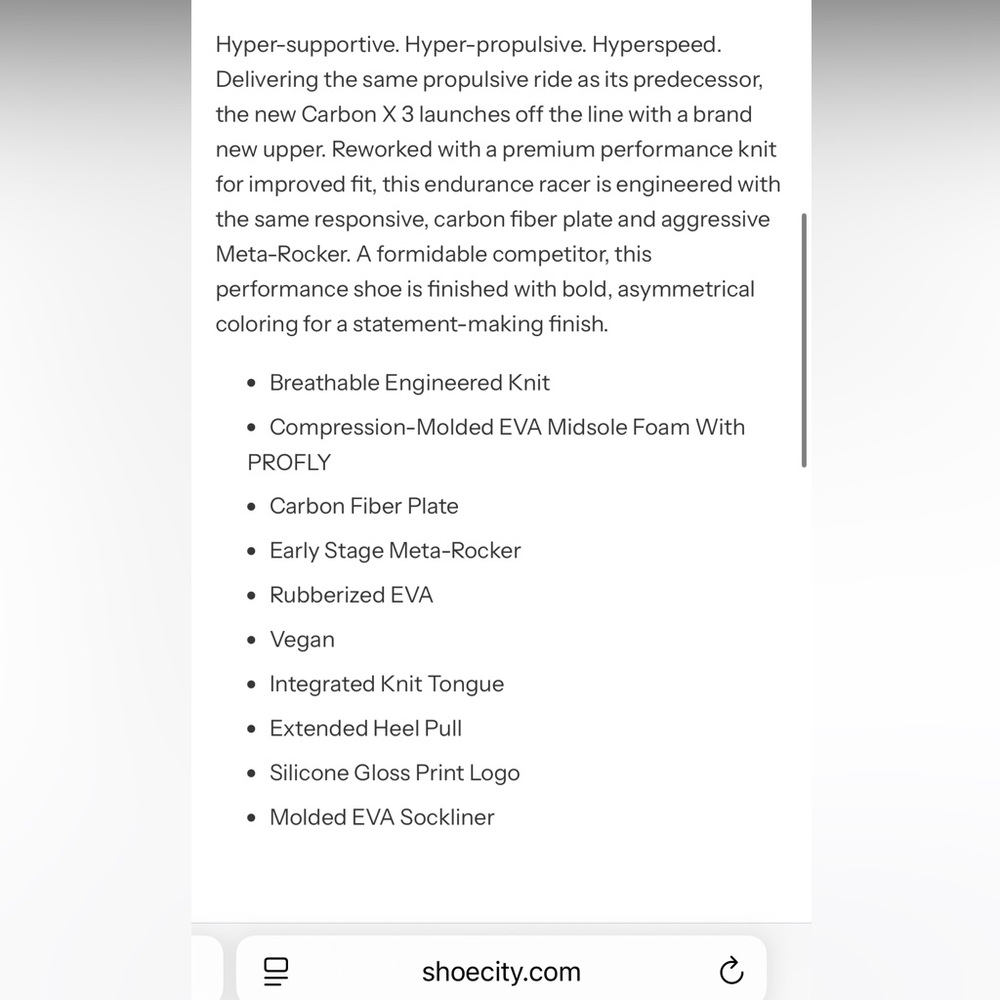 HOKA ONE ONE Women’s Carbon X3 Proflyx Ceramic Evening Primrose size 6 - Picture 16 of 16